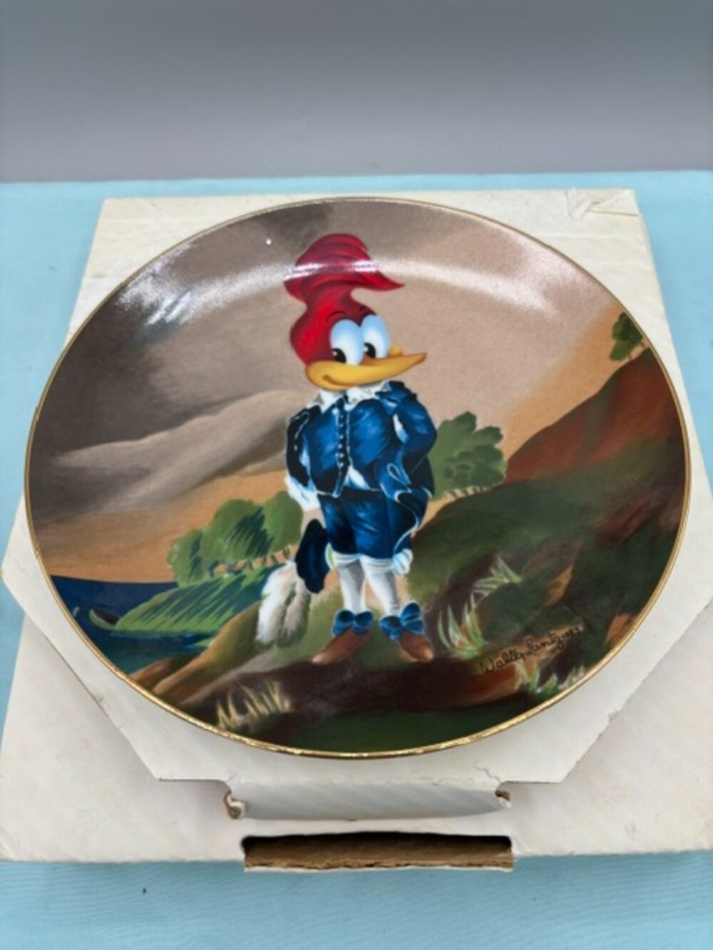 Walter Lantz 1984 Blue Boy Woody Collection Porcelain No 568 Plate